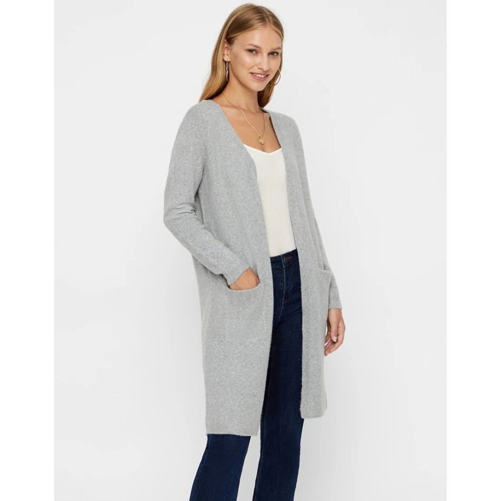 NWT Vero Moda longline cardigan in grey marl Size 2XL
